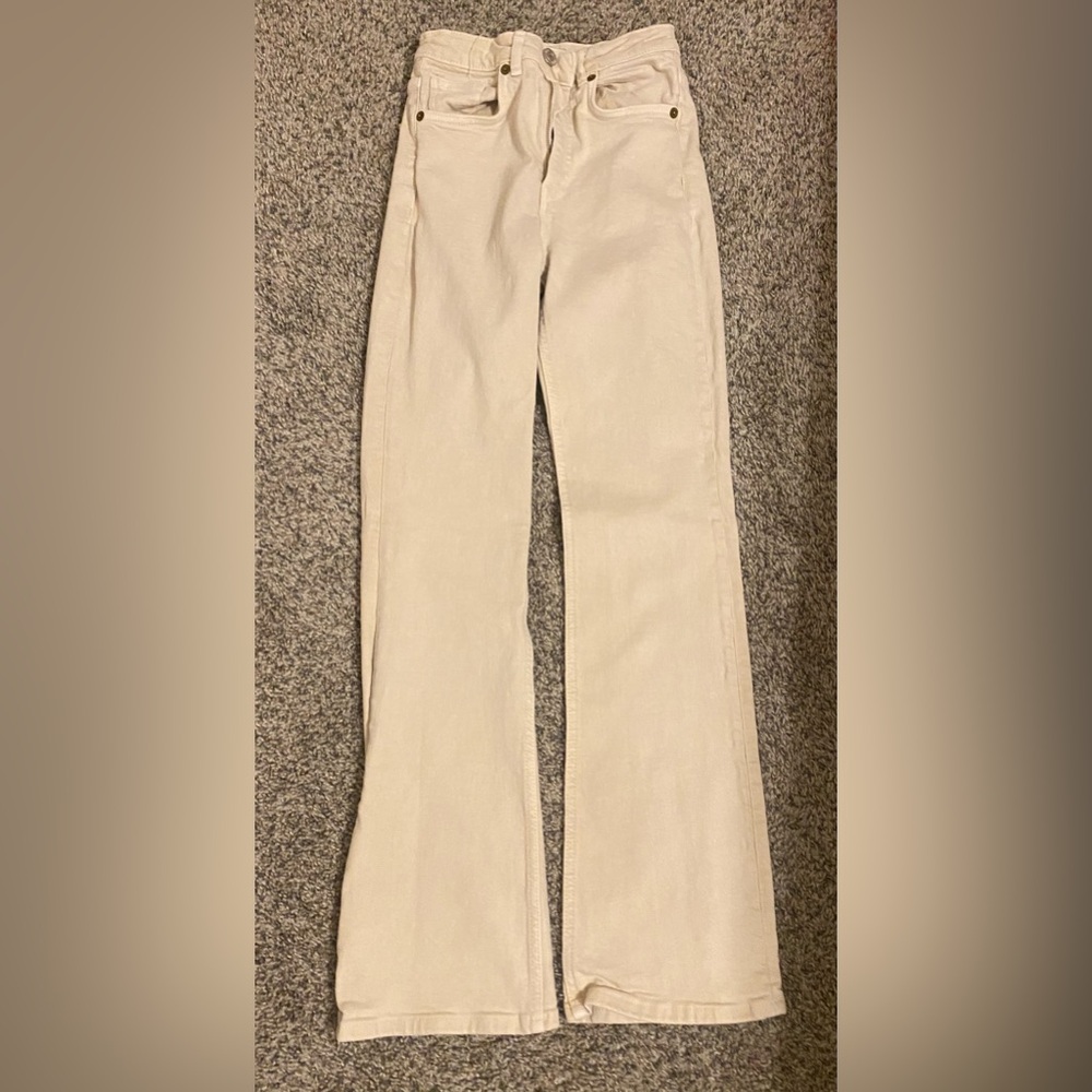Zara flared high rise jeans